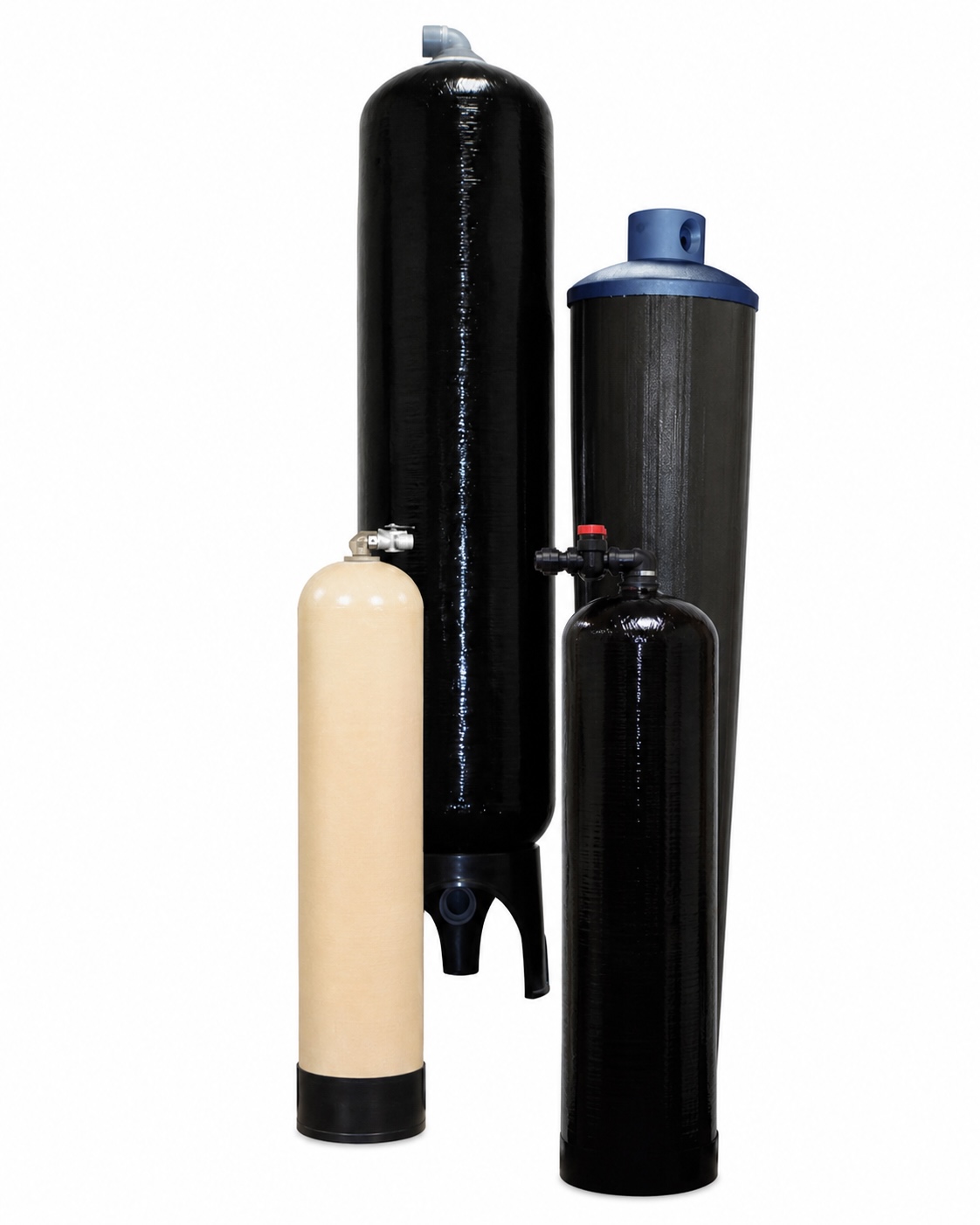 Salt-free scale reduction system tanks