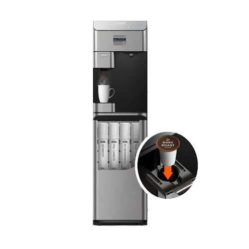 Italiano 4 stage coffee maker free standing bottleless water cooler